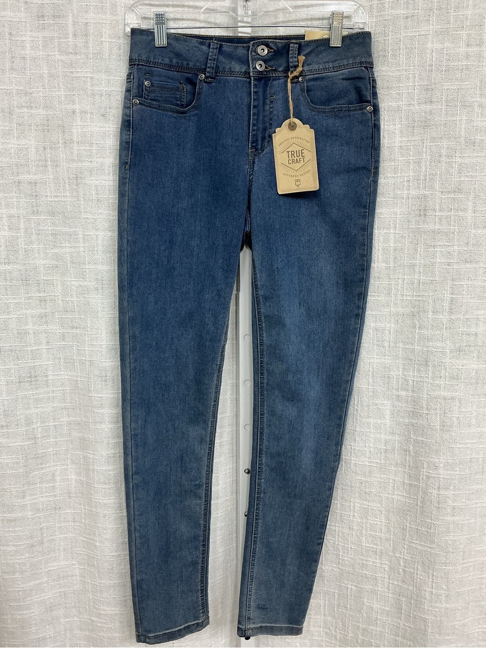 True Craft Women's Skinny Jeans in Dark Blue Denim